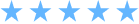 Five blue stars rating display