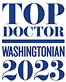 Top Doctor Washingtonian 2023 award badge